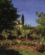 Claude Monet Garden in Bloom at Sainte-Adresse oil on canvas
